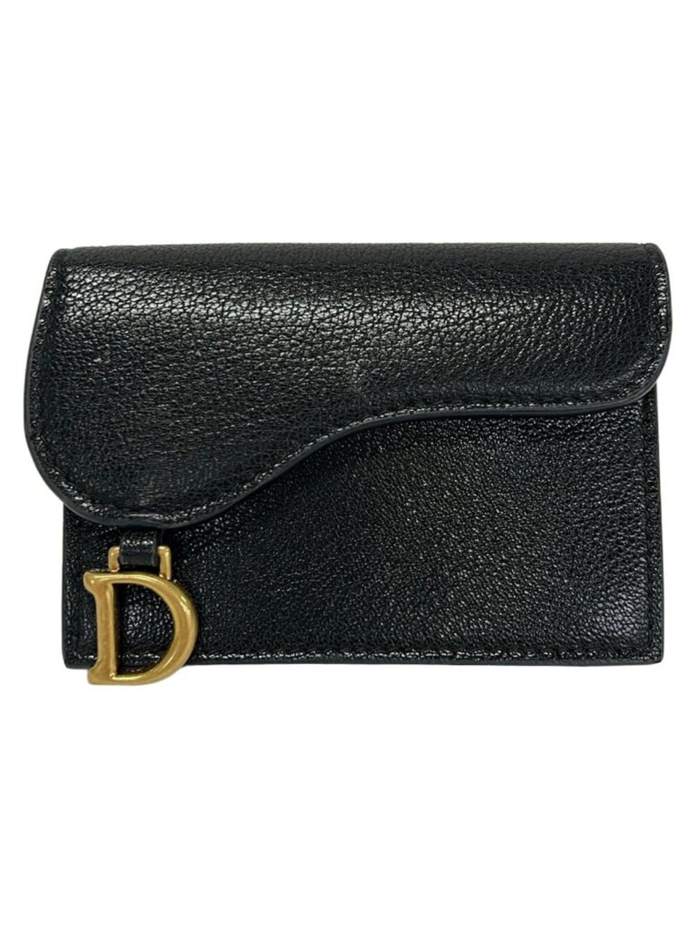 Dior Card Case Saddle Black Coin